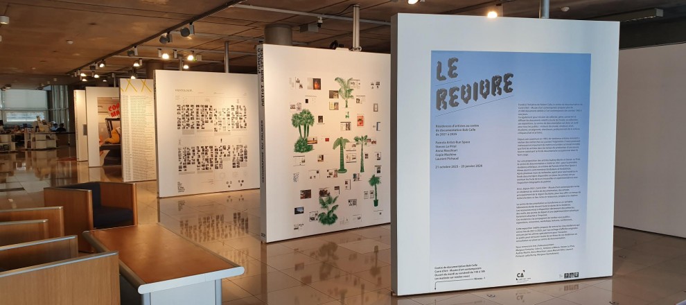 Exposition Le revivre : résidences d’artistes au centre de documentation Bob Calle de 2021 à 2025