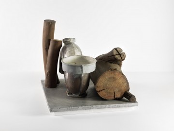 BERNARD PAGES, Arrangement siphon et bois, 1968