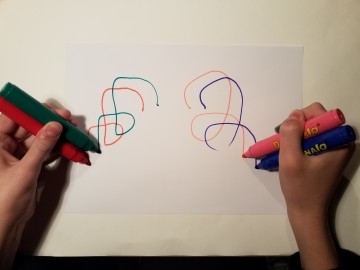 Atelier : dessins à deux mains (Frize)